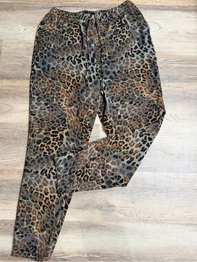 Ambiance Leopard Print Jogger Pants in Brown and Black